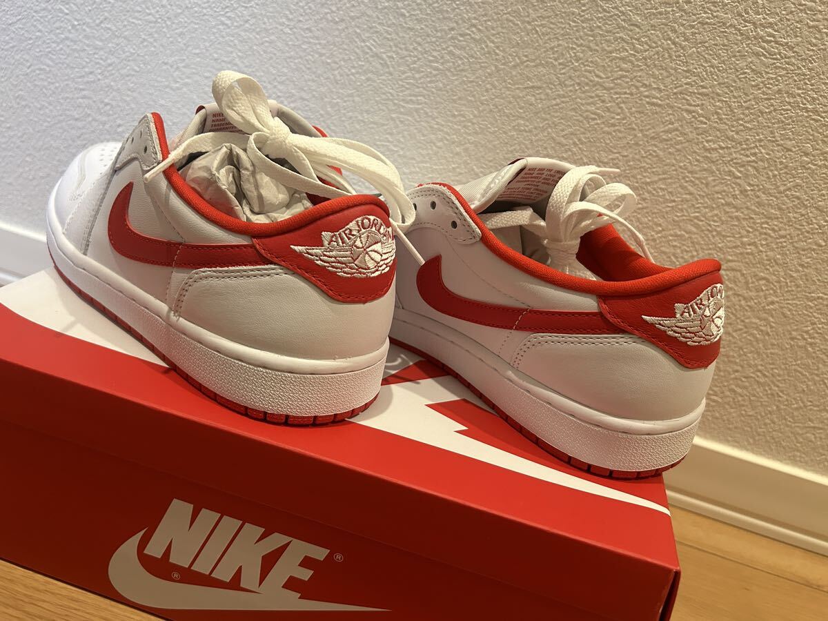 新品 未使用 正規品 26.5cm ナイキ エア ジョーダン レトロ 赤 白 White UNIVERSITY Red NIKE AIR JORDAN 1 LOW OG CZ0790-161 スニーカー