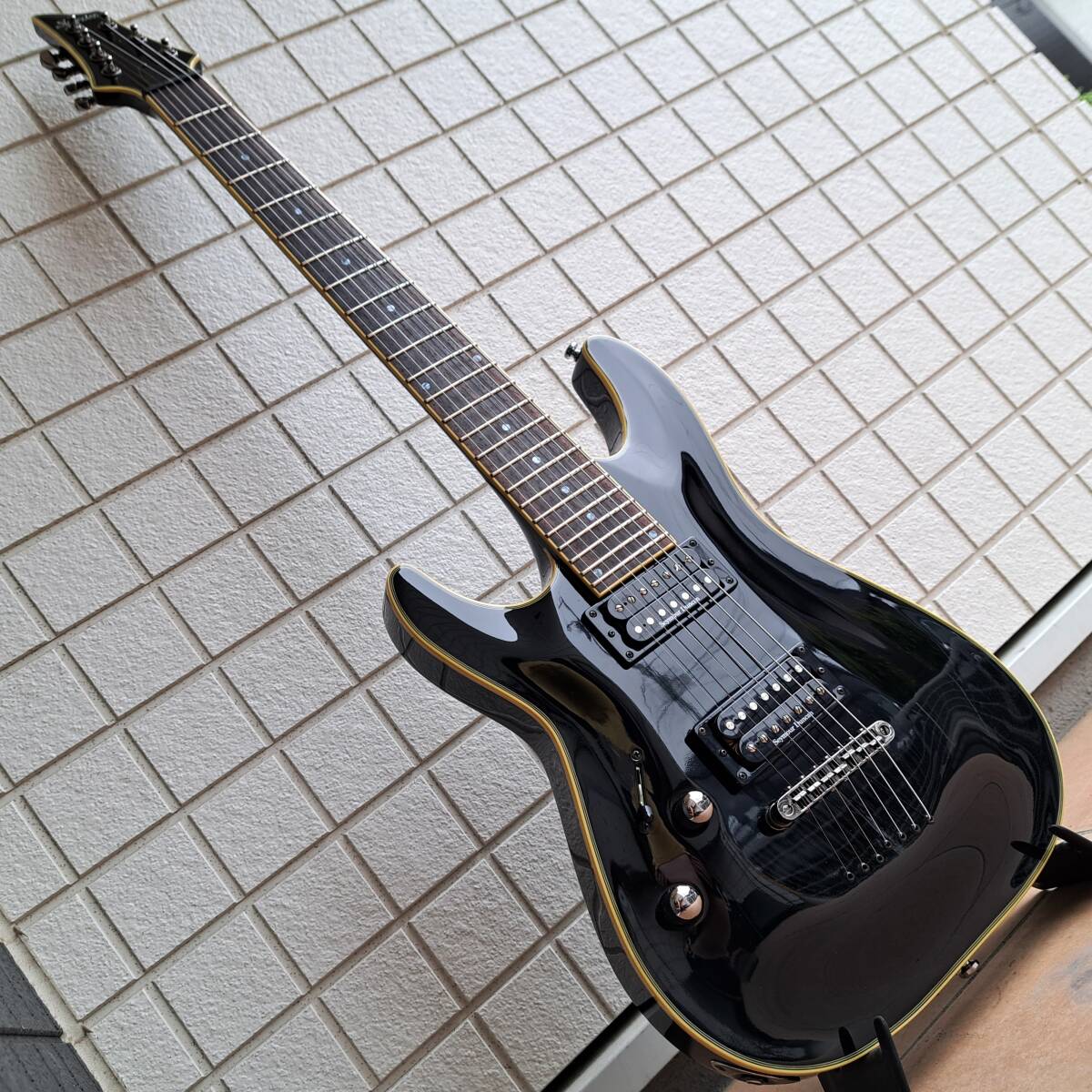 ■Schecter DIAMOND SERIES BLACK JACK C7 7弦 左利き シェクター レフティー LEFTY C-7 Seymour Duncan セイモアダンカン_画像1