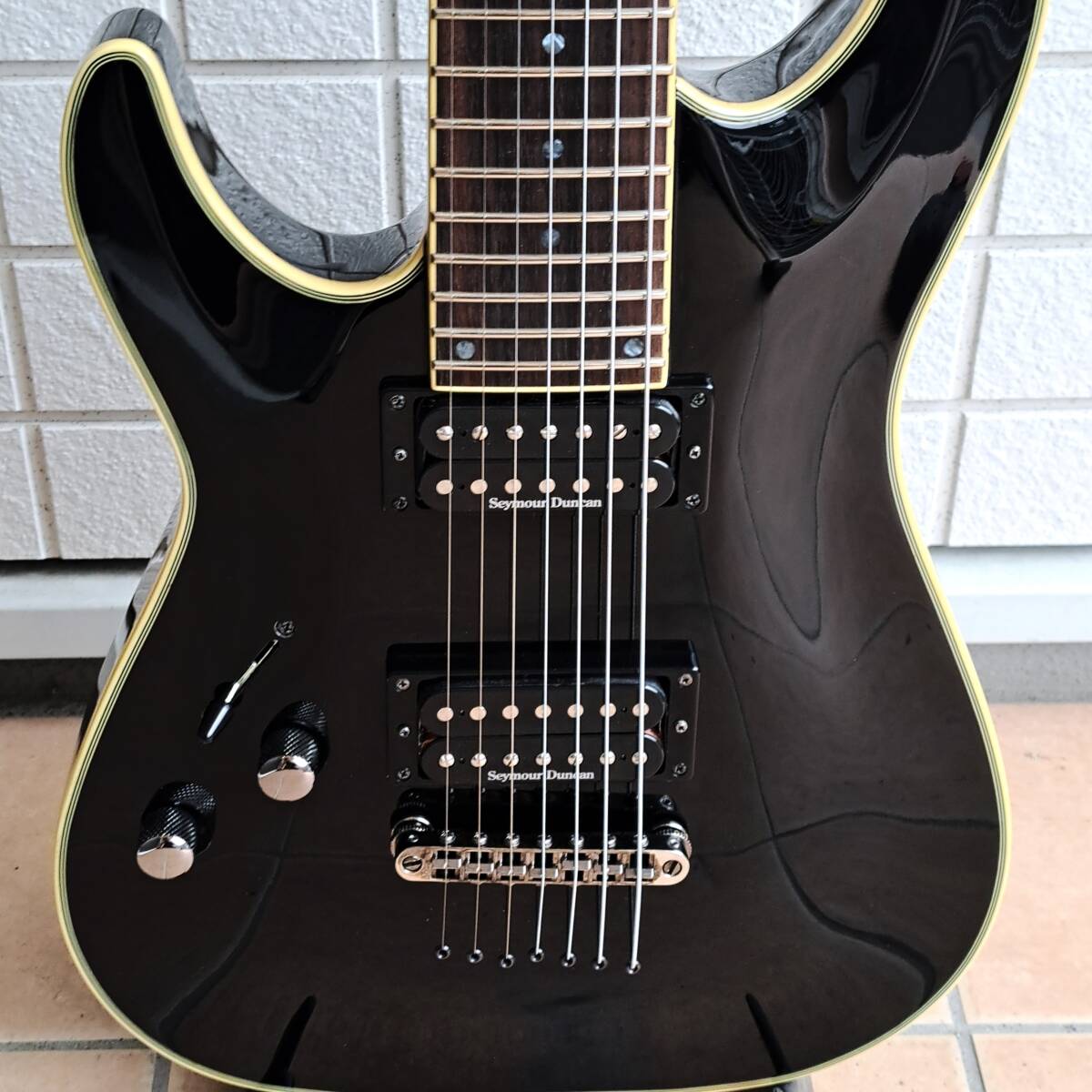 ■Schecter DIAMOND SERIES BLACK JACK C7 7弦 左利き シェクター レフティー LEFTY C-7 Seymour Duncan セイモアダンカン_画像8