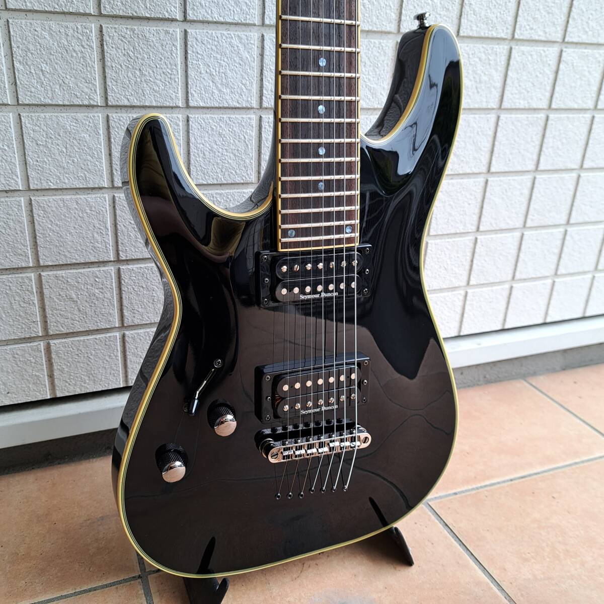 ■Schecter DIAMOND SERIES BLACK JACK C7 7弦 左利き シェクター レフティー LEFTY C-7 Seymour Duncan セイモアダンカン_画像7