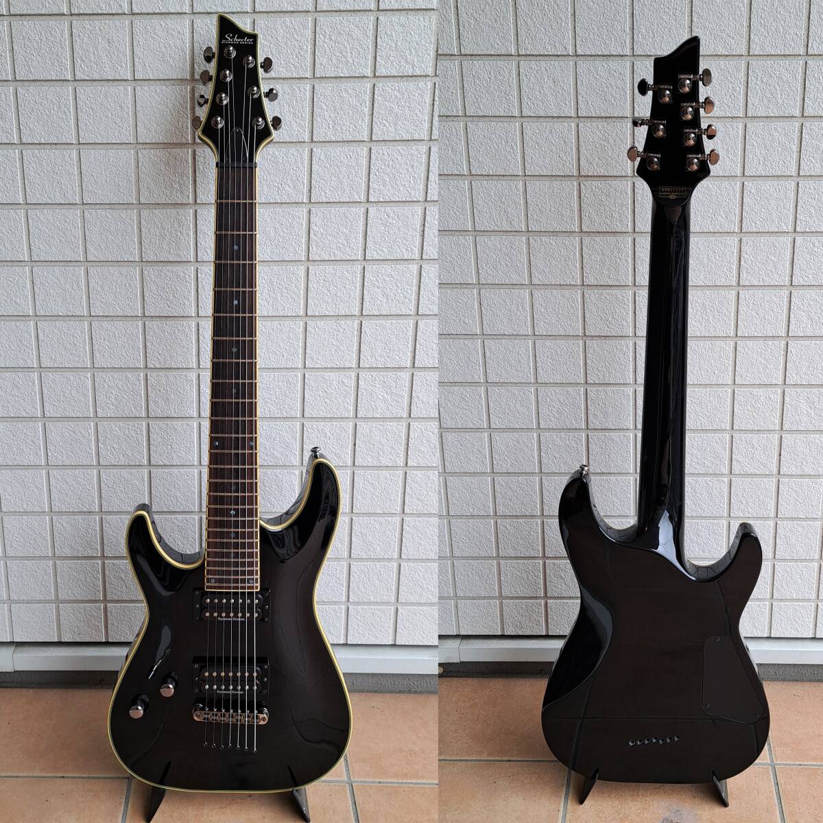 ■Schecter DIAMOND SERIES BLACK JACK C7 7弦 左利き シェクター レフティー LEFTY C-7 Seymour Duncan セイモアダンカン_画像2