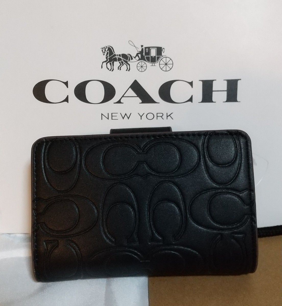 COACH 二つ折り財布 ミディアム ブラック