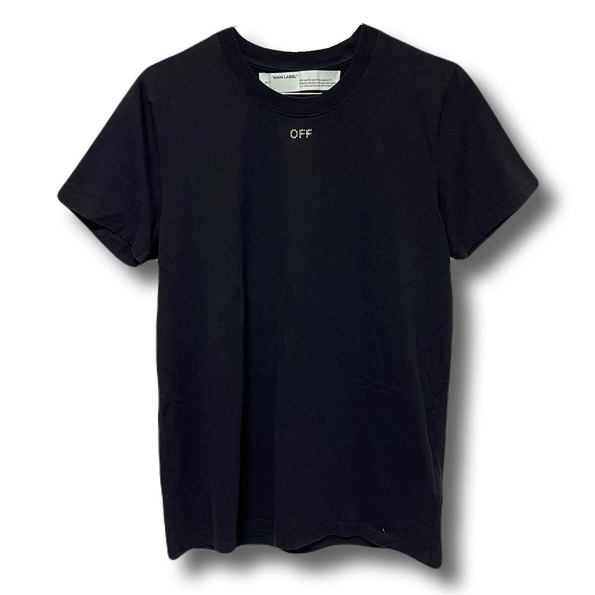 OFF-WHITE オフホワイト Tシャツ スワロフスキー ラインストーン OFF-WHITE オフホワイト Tシャツ スワロフスキー ラインストーン