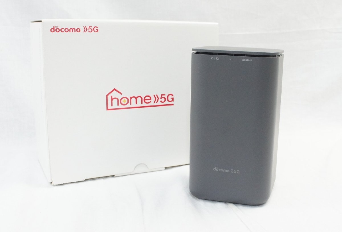 02★【ジャンク品】NTTドコモ HR01 docomo 5G対応 ホームルーター 5G SHARP シャープ Wifi ルーター ダークグレー★536N7 /1.5ｂ*の画像1