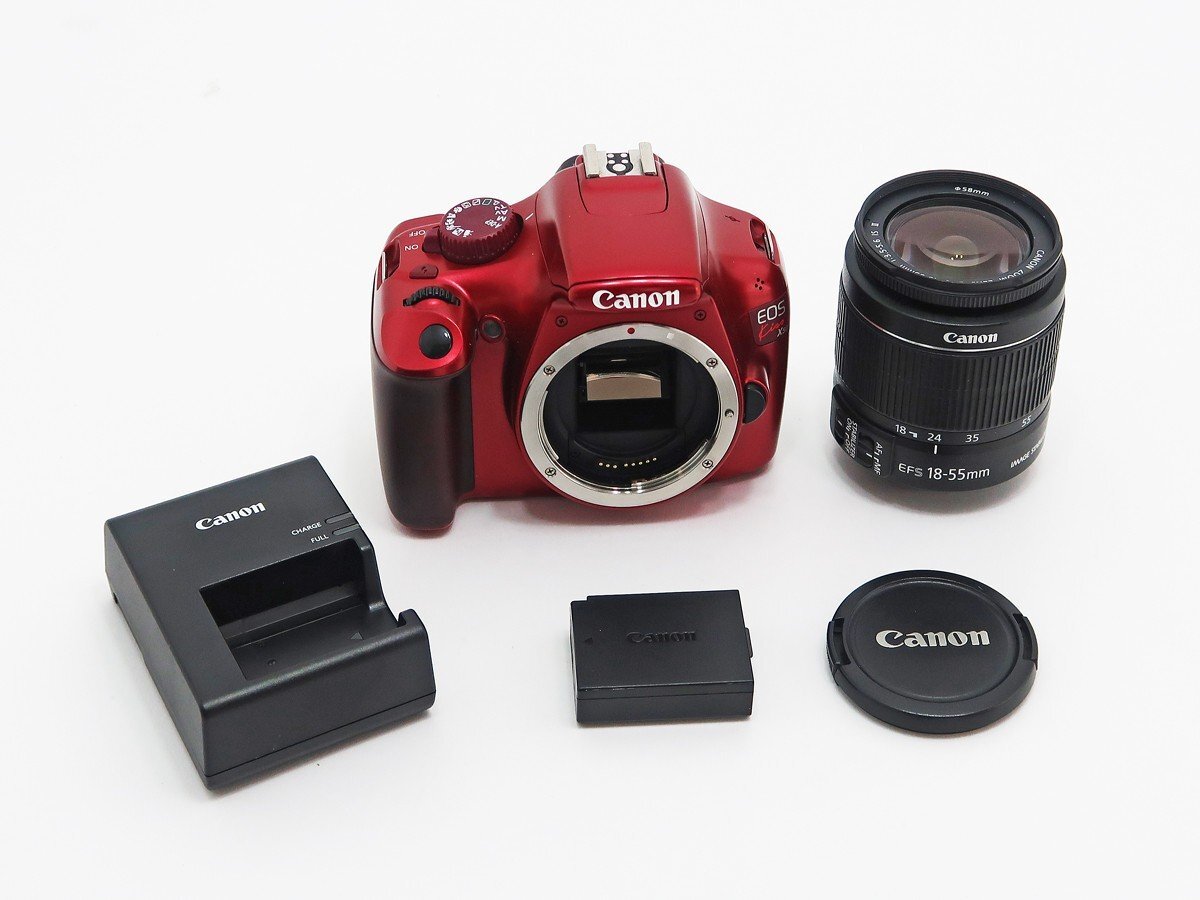 ◇【Canon キヤノン】EOS Kiss X50 EF-S 18-55 IS II レンズキット デジタル一眼カメラ レッド_画像9