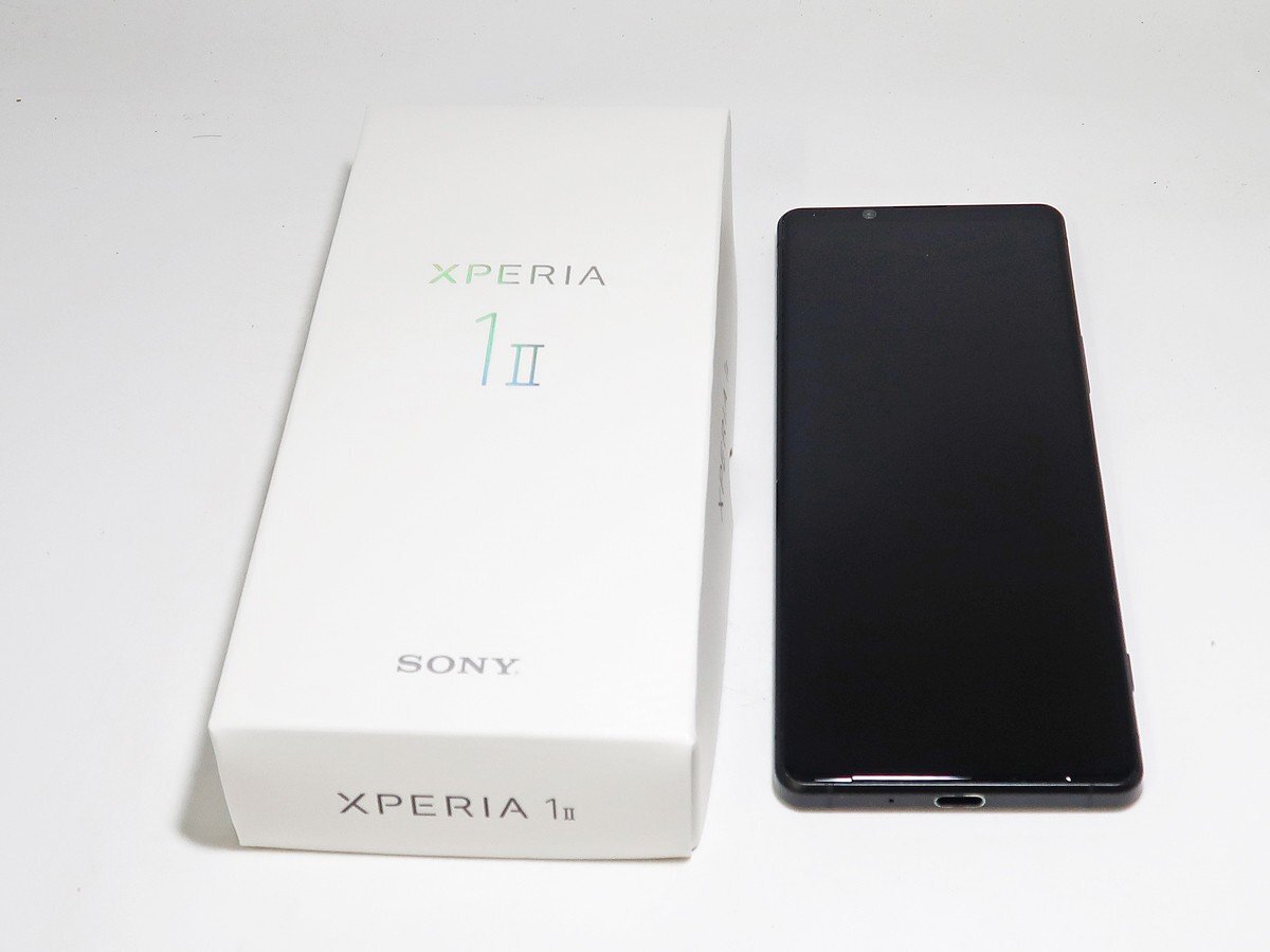 ◇ジャンク【Sony】Xperia 1 II 256GB SIMフリー XQ-AT42 スマートフォン フロストブラック_画像9