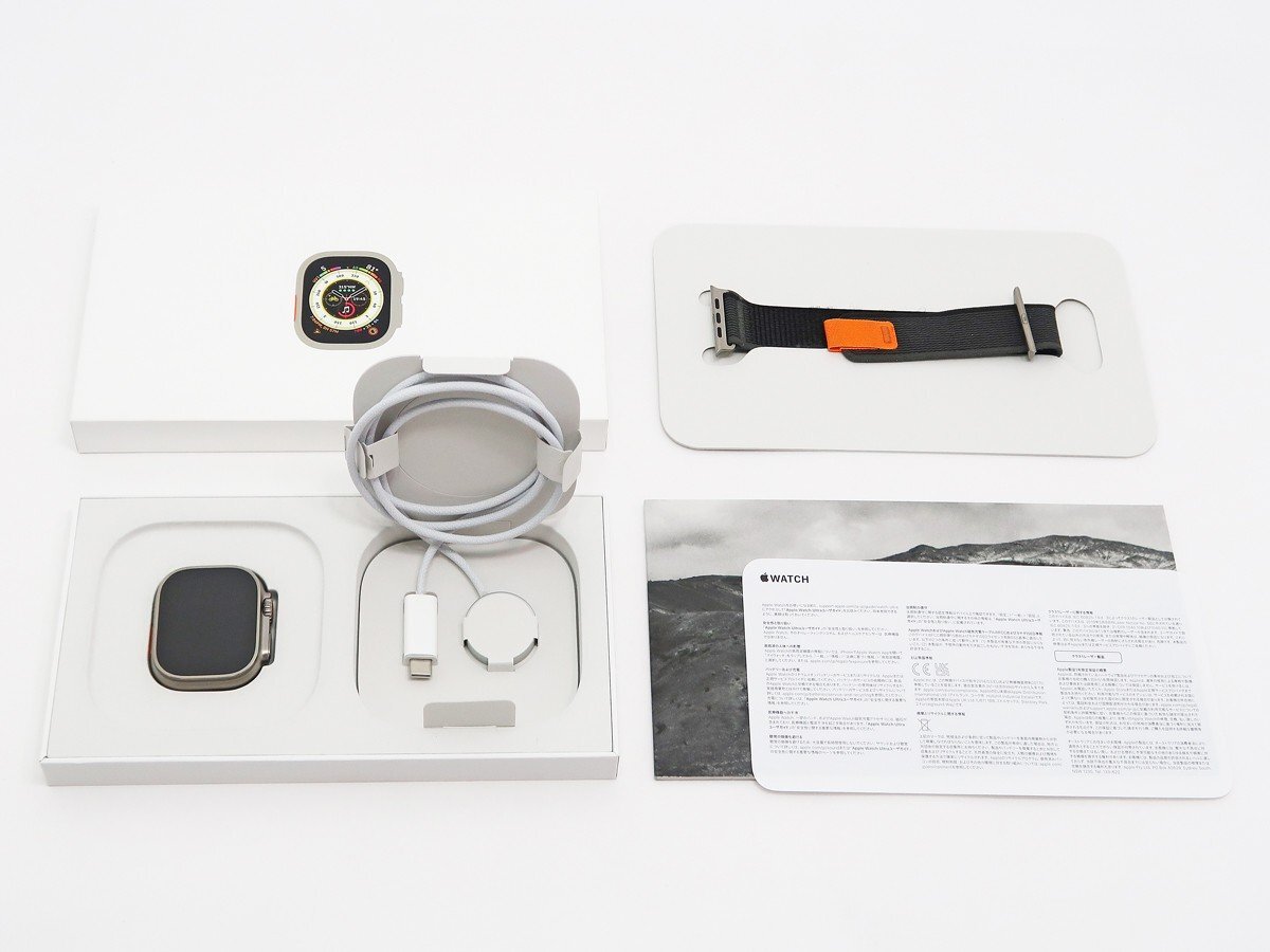 ◇【アップル】Apple Watch Ultra 49mm GPS+Cellular チタニウム ブラック/グレイ トレイルループ MQFX3J/A スマートウォッチ_画像8