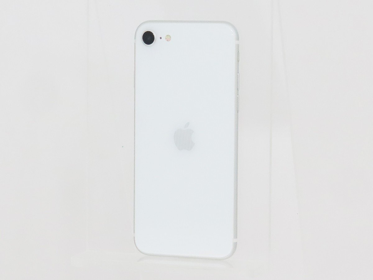 ◇【au/Apple】iPhone SE 第2世代 64GB SIMロック解除済 MHGQ3J/A スマートフォン ホワイト_画像1