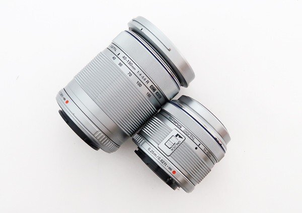 ◇美品【OLYMPUS オリンパス】M.ZUIKO DIGITAL 14-42mm , 40-150mm レンズ2点セット 一眼カメラ用レンズ シルバーの画像5