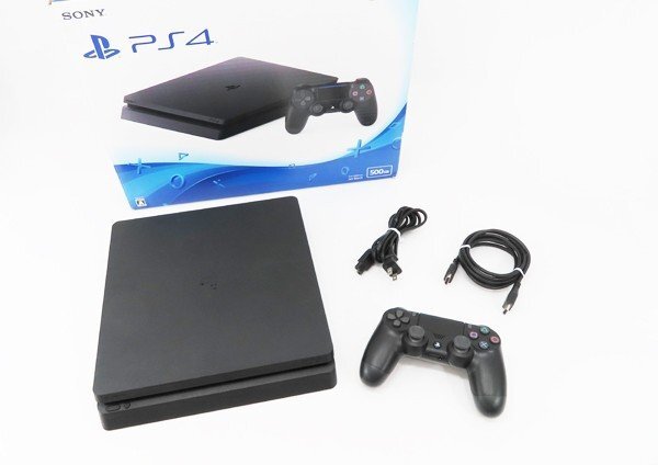 ♪○【SONY ソニー】PS4本体 500GB CUH-2200A ジェット・ブラック_画像1