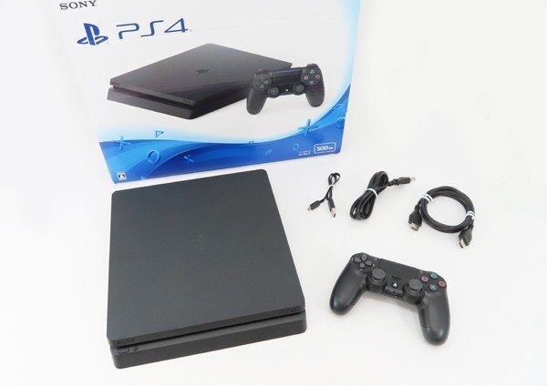 ♪○【SONY ソニー】PS4本体 500GB CUH-2200A ジェット・ブラック_画像1