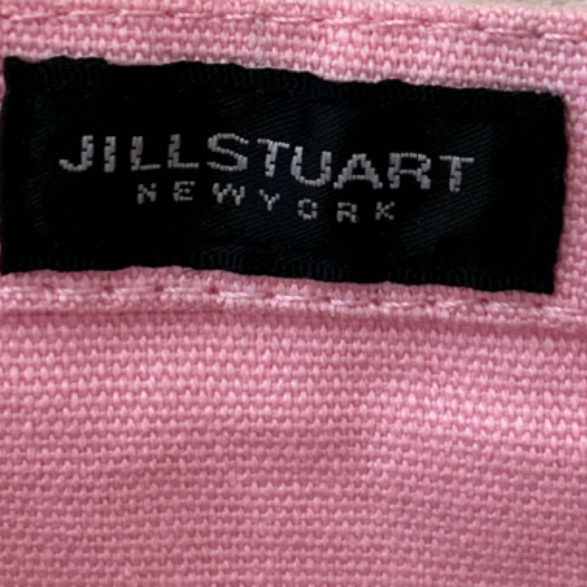 【JILLSTUART】(使用回数数回)ジルスチュアート ピンク キャンパス地 ミニトートバッグ りんごキーホルダー付き
