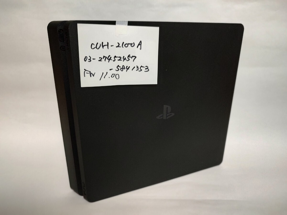 【F.W11.00】 SONY PlayStation4 CUH-2100A ジェットブラック 本体のみ ソニー プレイステーション4 封印シール有り PS4_画像1