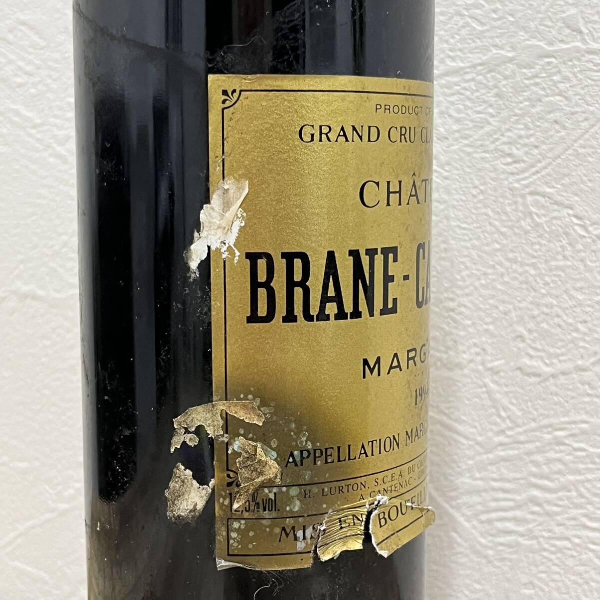 B587【個人保管品】/ 1994シャトー ブラーヌ カントナック ワイン 750ml 古酒 CHATEAU BRANE CANTENAC MARGAUX の画像2