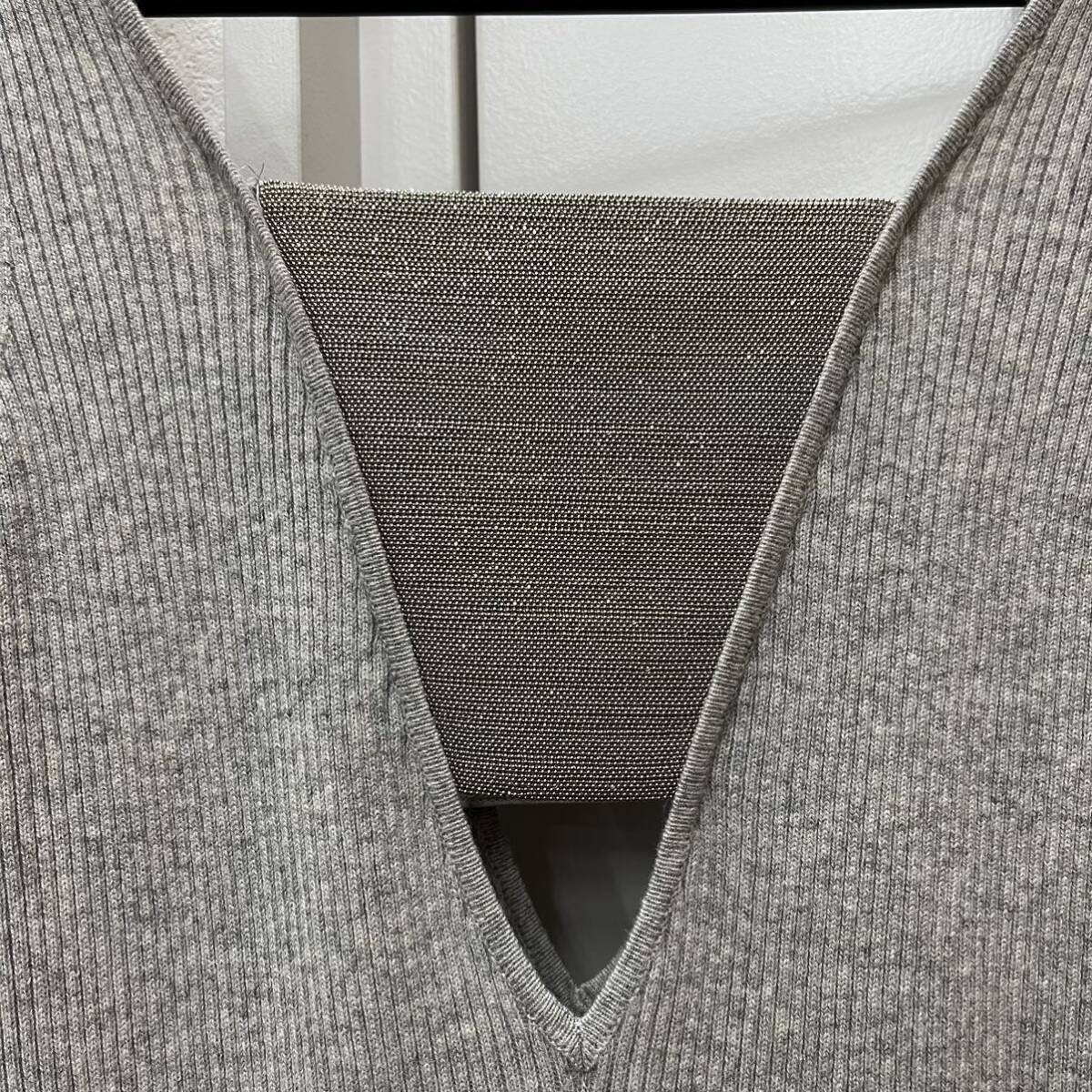 B5[ secondhand goods ]/ BRUNELLO CUCINELLI long knitted One-piece Brunello Cucinelli gray series no sleeve S size 