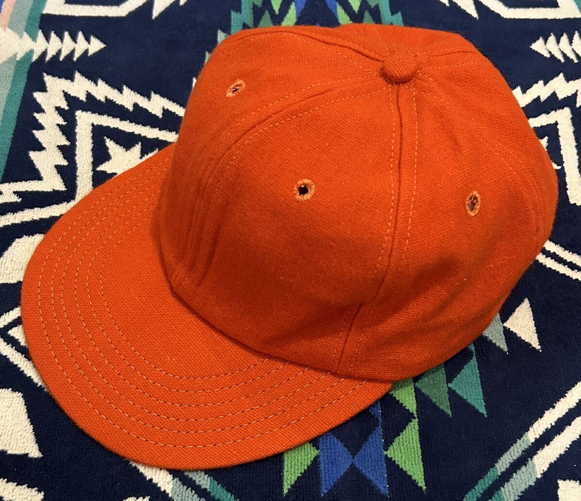 ★デッド購入未使用保管品★’50s★PIONEER CAP CO★Vintage Orange Felt×Green Baseball Cap★神戸JUNK SHOP購入★アメリカ製★RN 6573★_神戸ジャンクショップ購入　未使用品