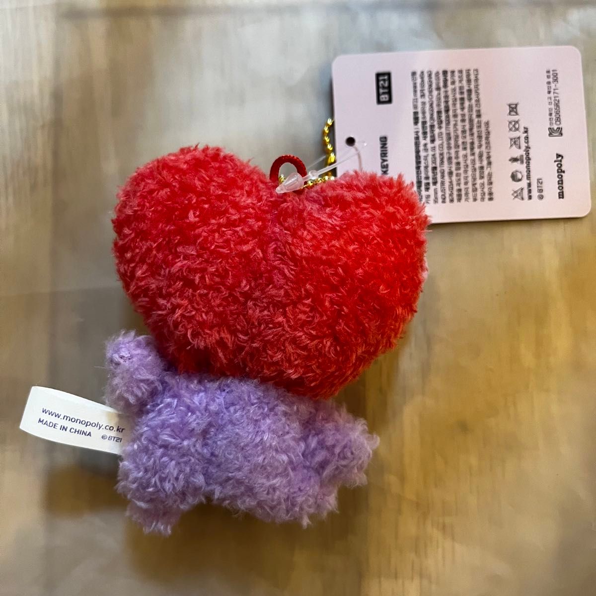 TATA BT21  minini PLUSH KEYRING LOVELY リボン　韓国