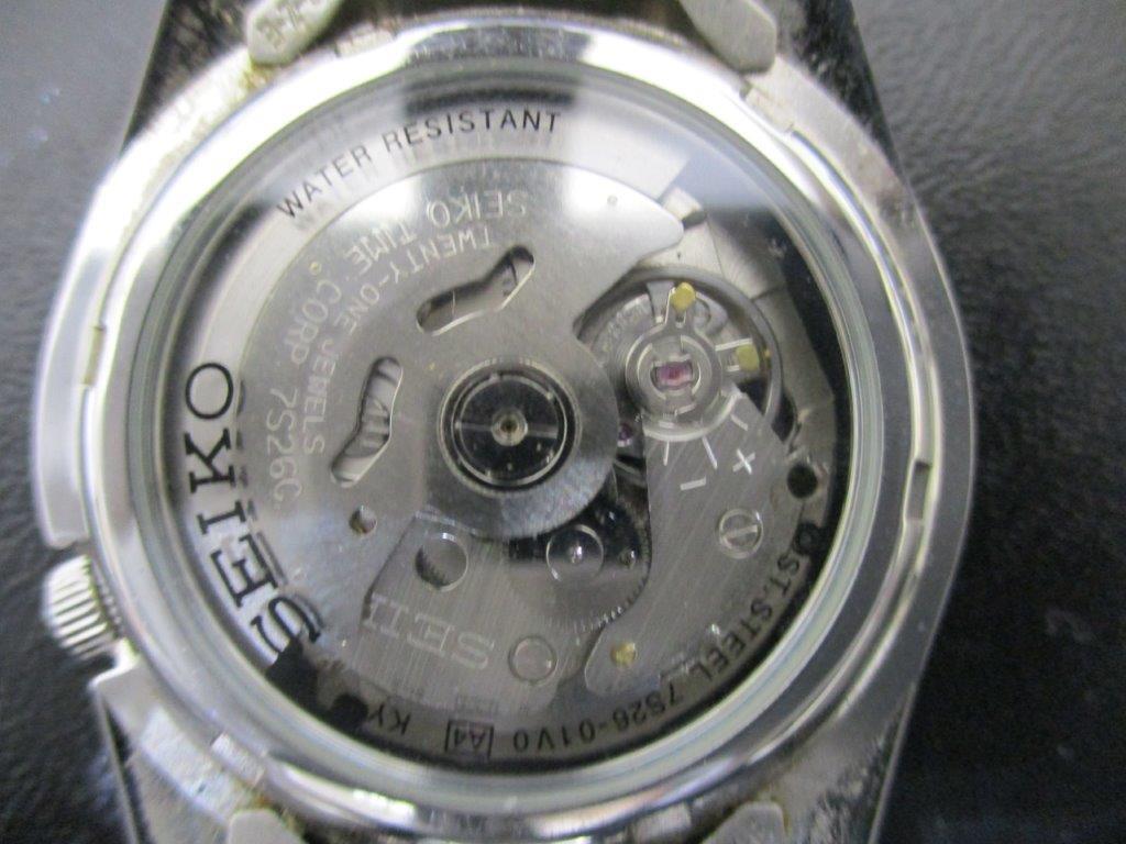 17413 腕時計★SEIKO 5 ファイブ 7S26-01V0 自動巻き デイデイト 21石 メンズの画像8
