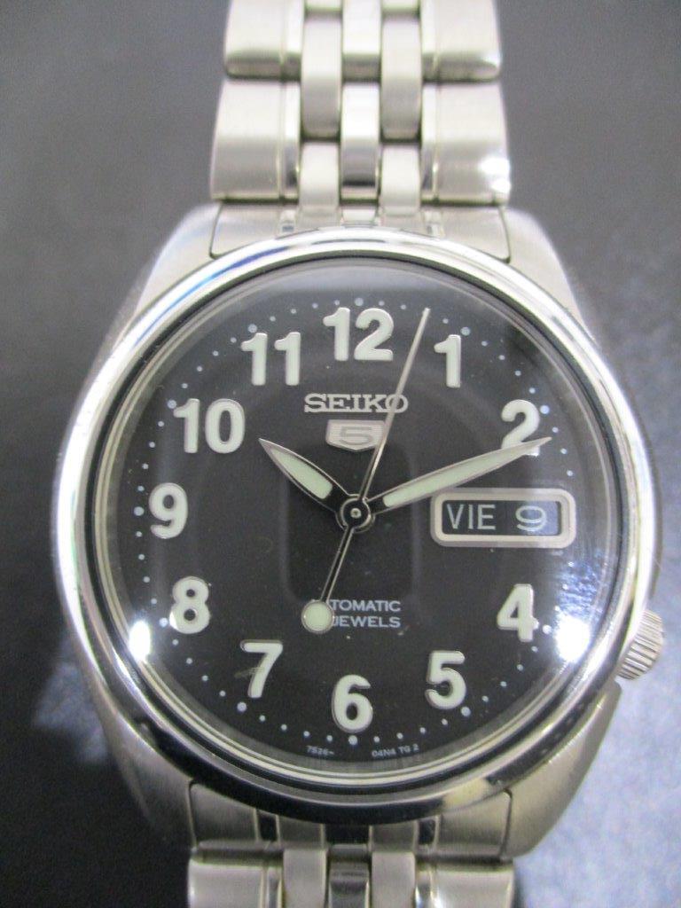 17413 腕時計★SEIKO 5 ファイブ 7S26-01V0 自動巻き デイデイト 21石 メンズの画像2