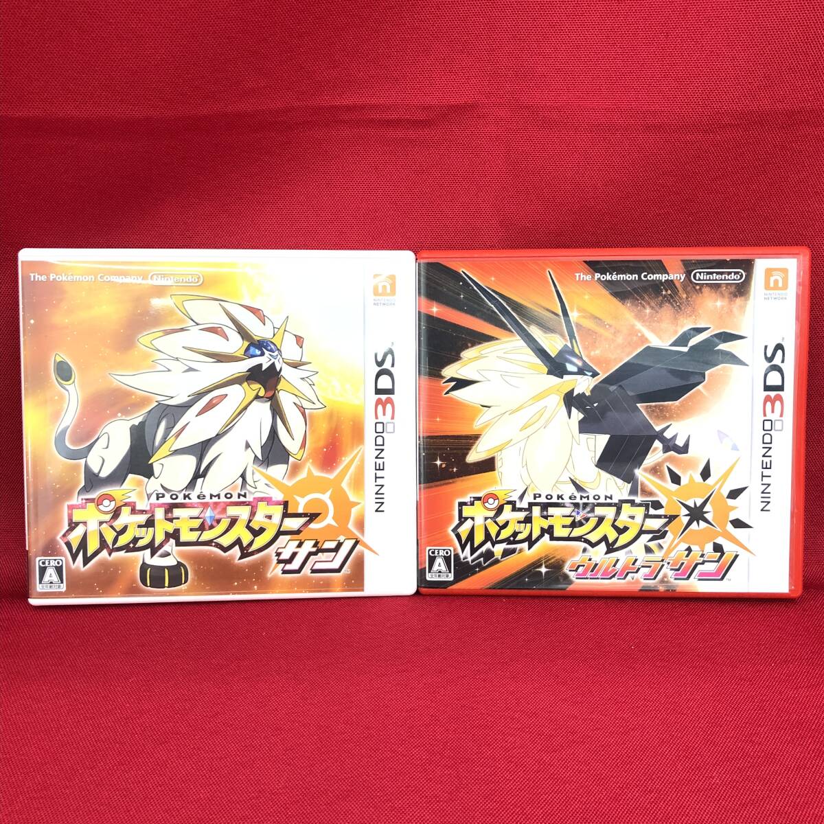 □3DSソフト2本セット/動作確認OK/送料無料【Nintendo 3DSソフト/ポケットモンスター ウルトラサン/ポケットモンスター サン】M0508.2の画像1