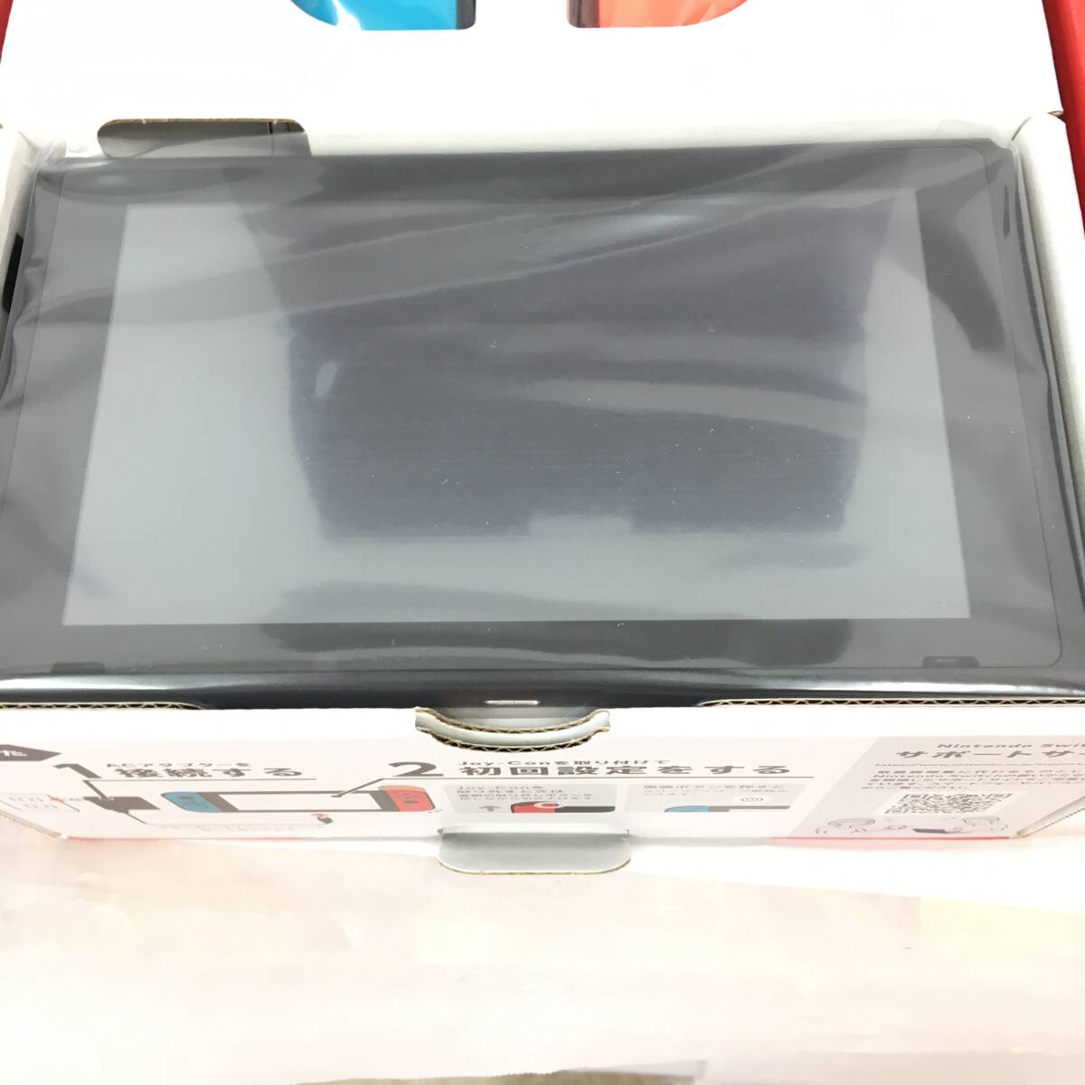 # unused / free shipping [Nintendo Switch body Joy navy blue neon red / blue ]1 jpy ~/. buying on certificate attaching (S04)