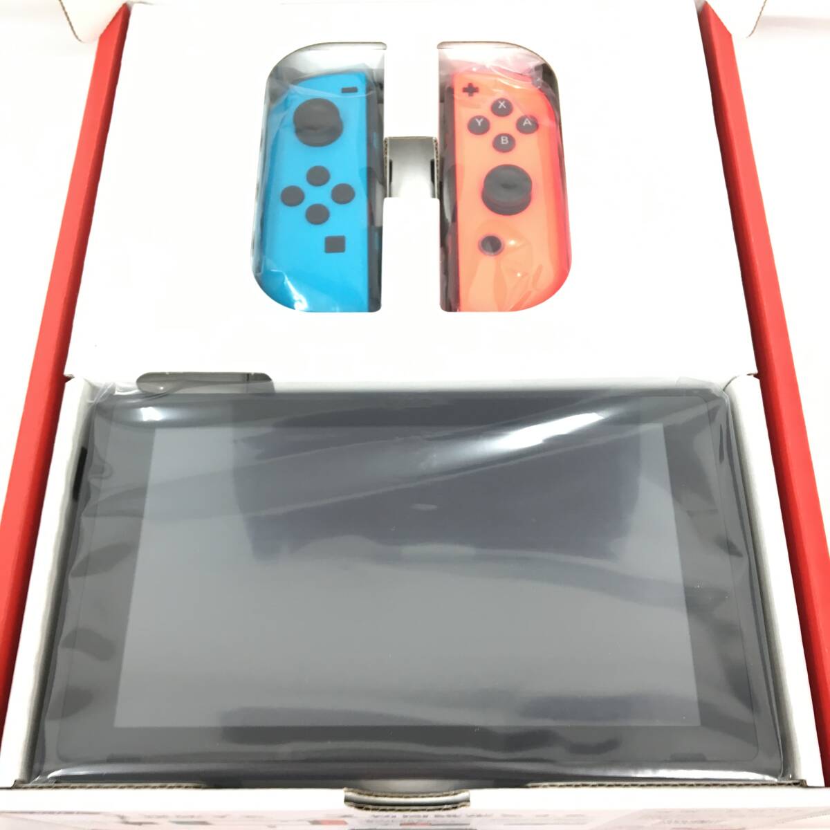 # unused / free shipping [Nintendo Switch body Joy navy blue neon red / blue ]1 jpy ~/. buying on certificate attaching (S04)