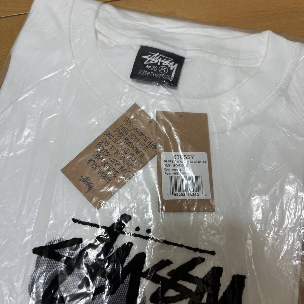 送料無料 stussy ステューシー メンズ レディース 半袖 Tシャツ 恐竜 M ホワイト