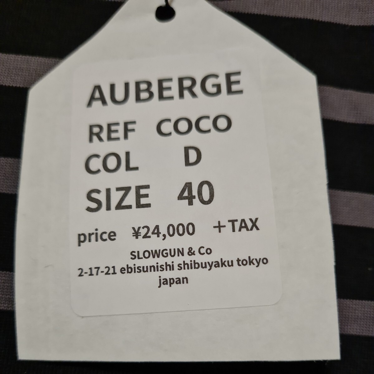 【新品】AUBERGE COCO size40 black x gray_画像3