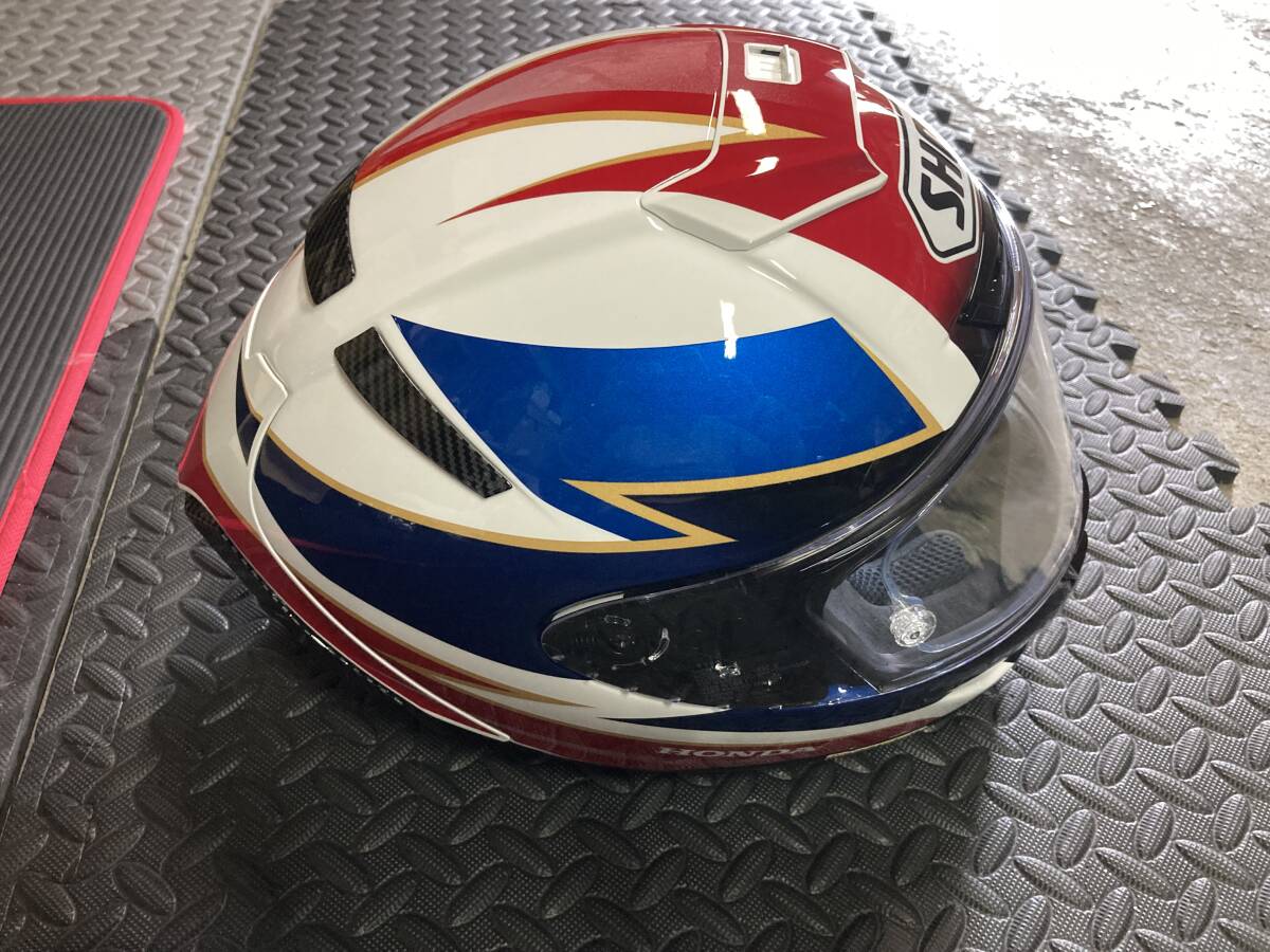 SHOEI ショウエイ X-14 HONDA トリコロール Lサイズ　キーパーコーティング済　美品_画像3