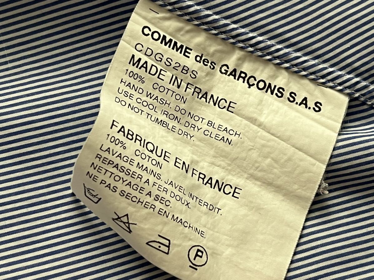 COMME des GARONS SHIRT バイアスストライプ 長袖シャツ コムデギャルソンシャツ_画像6