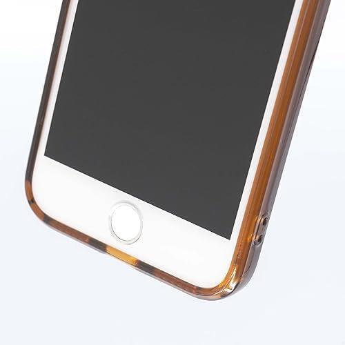 良品特価 ZUKOU おしゃれ レトログラス 透明 アンバー iPhone SE 第3世代 第2世代 / iPhone 8 / 7 ケース 茶色 ソフト クリア ブラウン_画像6