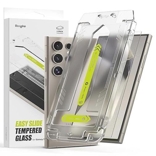 即決 【Ringke】Galaxy S24 Ultra ガラスフィルム Easy Slide Tempered Glass 硬度9H 画面保護 全面保護 液晶保護 保護ガラス_画像1