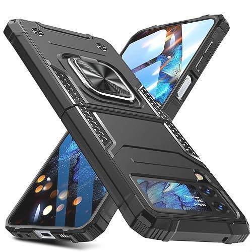 お勧め Galaxy Z Flip4 ケース SC-54C/SCG17 スマホケース リング 衝撃吸収 耐衝撃 落下防止 米国軍事MIL標準取得 スタンド機能 PC+TPU_画像1