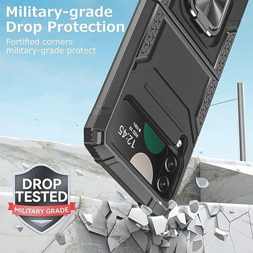 在庫限り TMUJWS Samsung Galaxy Z Flip4 用ケース リング 衝撃吸収 耐衝撃 TPU+PCバンパー 二重構造 米軍MIL規格 全面保護カバー_画像2