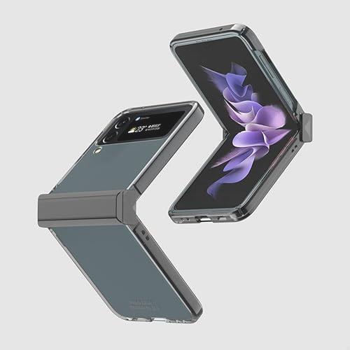 ★注目★ Galaxy Z Flip4携帯ケース,手帳型 折り畳み透明メッキ おしゃれ 、薄型 超軽量 人気 スタンド機能ソフトTPU かわいい フリップ_画像2