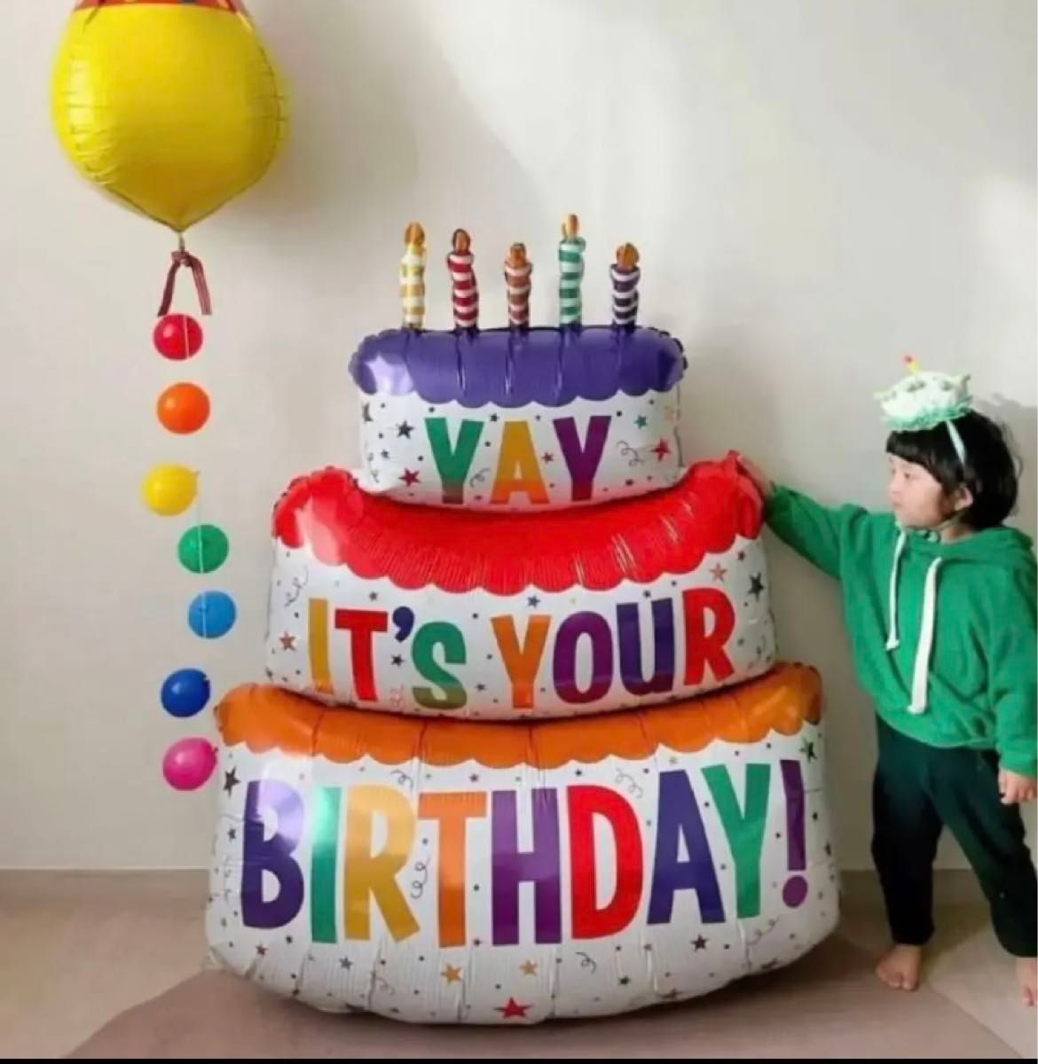 バルーンビック　バースデー　ケーキ　風船　記念日　写真　誕生日　パーティー