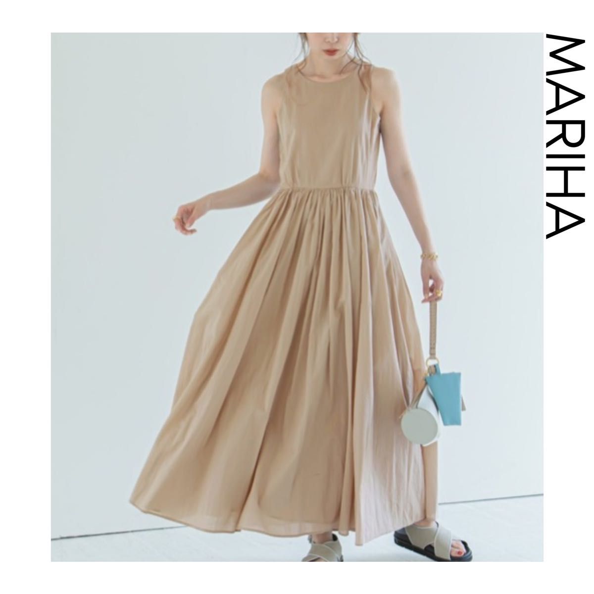 MARIHA 夏のレディのドレス ベージュ 38 マリハ ワンピース MARIHA 夏のレディのドレス ベージュ 38 マリハ ワンピース