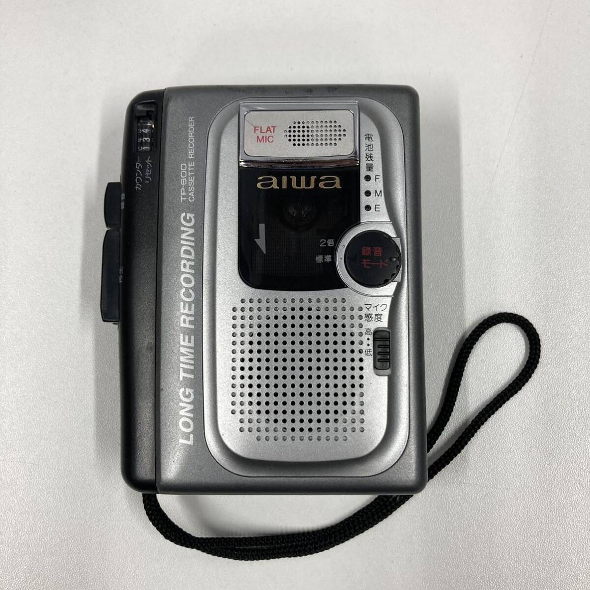 AIWA アイワ カセットテープレコーダー TP-600 再生確認 ジャンク_画像1