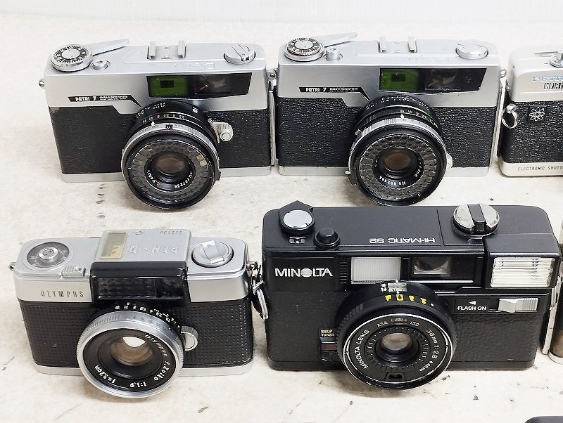 オリンパス フジカ ペトリなど コンパクトフィルムカメラ いろいろまとめて11台セット ジャンクの画像2