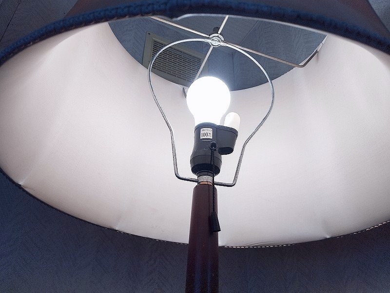 レトロ アンティーク 東芝 フロアスタンド フロアランプ 木製 照明 IL-1650 中古_画像8