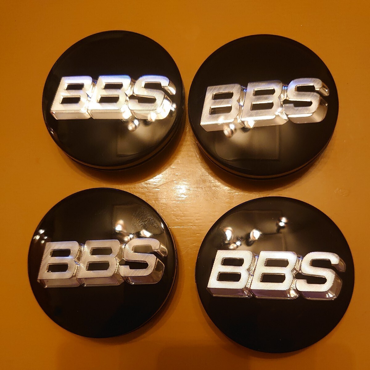 bbs BBS 黒銀 56mm センターキャップ 4個セットの画像3