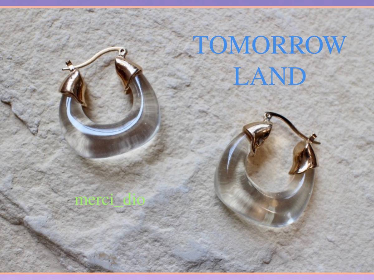  Tomorrowland TOMORROWLAND clear hoop earrings Gold color new goods unused autumn winter accessory SHIPS wai