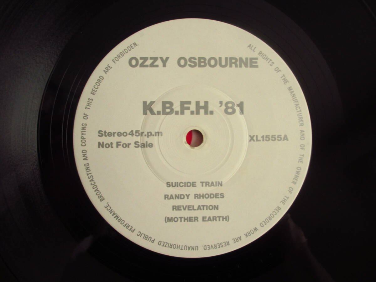 非売品 Not For Sale / Ozzy Osbourne オジーオズボーン Randy Rhoads ランディローズ / Live! From K.B.F.H. 1981 / XL1554/1555_画像4
