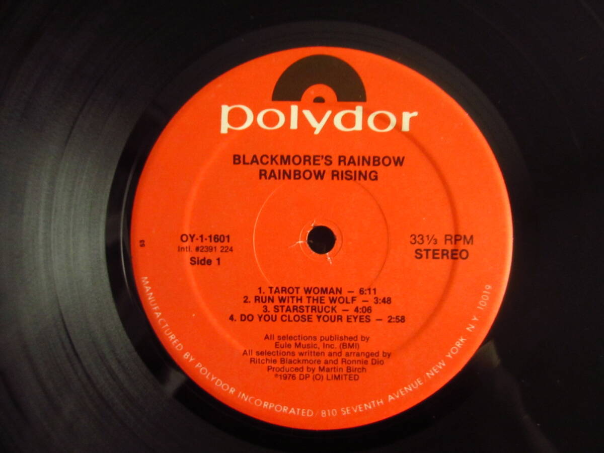 US盤 / Rainbow レインボー / Ritchie Blackmore リッチーブラックモア / Rising / Polydor / OY-1-1601の画像3