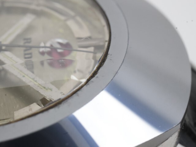2405-501 ラドー オートマチック 腕時計 RADO ダイヤスター 日付 超硬ケース カットガラス スクリューバック レザーベルト_画像8