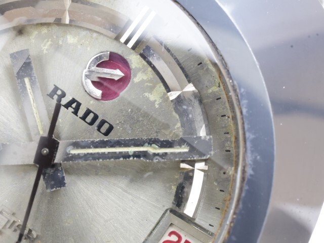 2405-501 ラドー オートマチック 腕時計 RADO ダイヤスター 日付 超硬ケース カットガラス スクリューバック レザーベルト_画像9