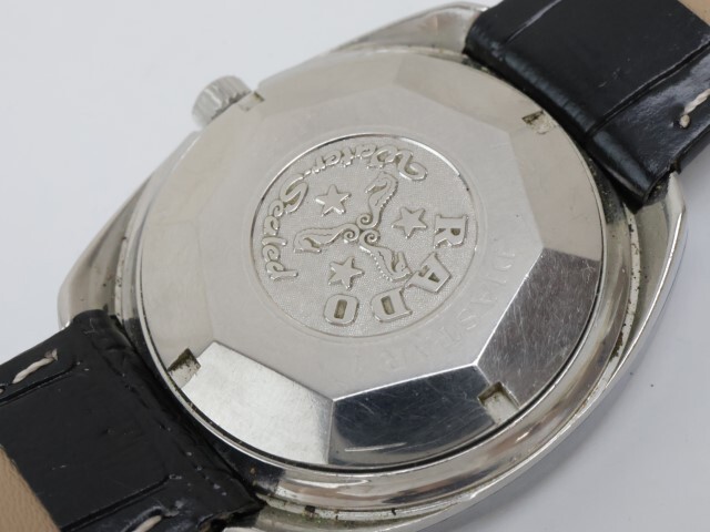 2405-501 ラドー オートマチック 腕時計 RADO ダイヤスター 日付 超硬ケース カットガラス スクリューバック レザーベルト_画像6
