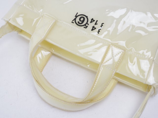 2405-9 M M Schic s mezzo n Margiela tote bag shoulder bag 2WAY MM6 maison margiela PVC made clear × cream 