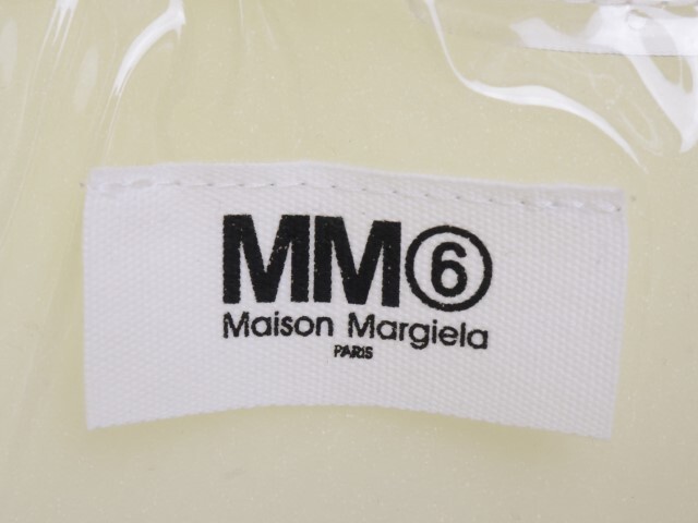 2405-9 M M Schic s mezzo n Margiela большая сумка сумка на плечо 2WAY MM6 maison margiela PVC производства прозрачный × крем 