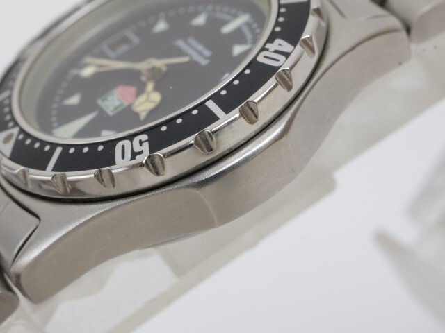 2405-516 TAG Heuer quarts wristwatch beautiful goods TAG HEUER 973.008 Professional 200M date black face original breath 